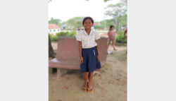 Ragazza beneficiaria in Cambogia